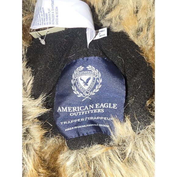 NWT American Eagle Outfitters Wool & Alpaca Faux Fur Trapper Hat With Tassels On - Picture 4 of 4